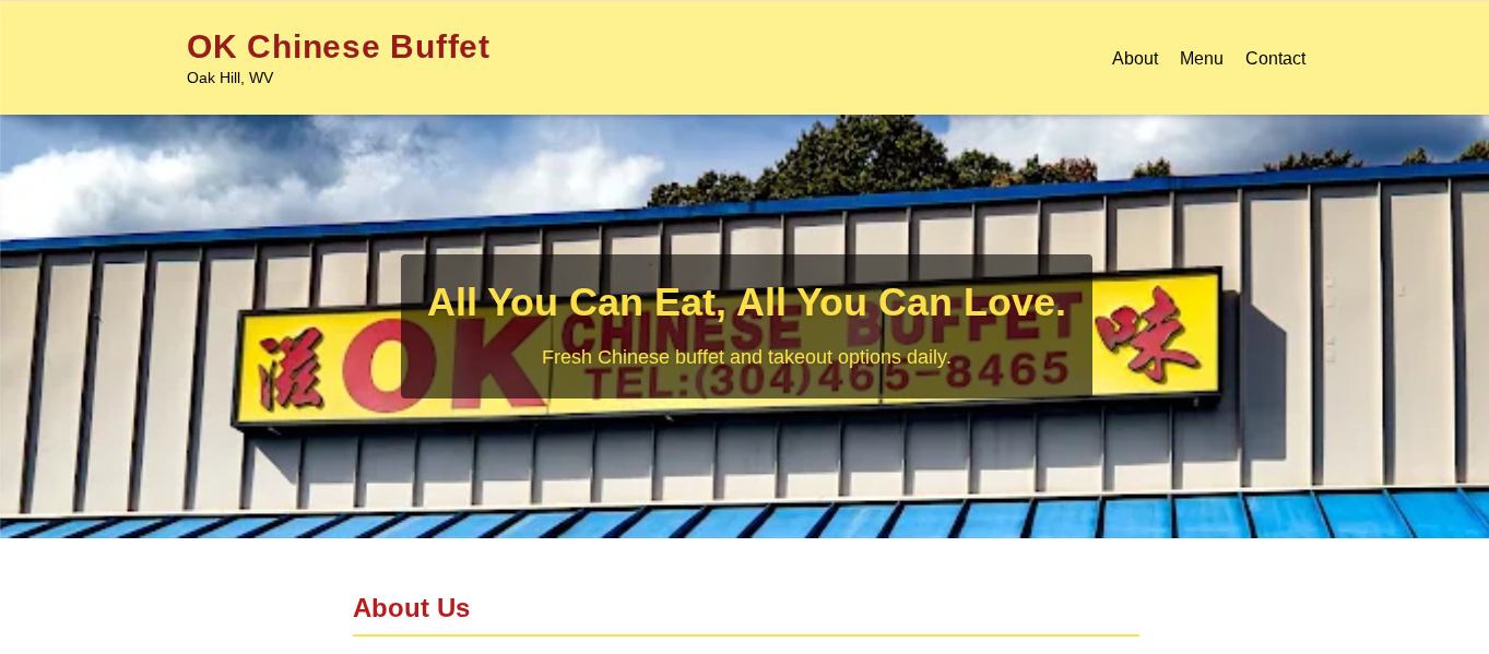 Screenshot of Ok Chinese Project Website